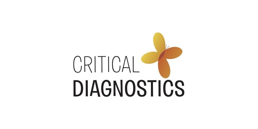 Critical Diagnostics logo with butterfly.