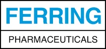 A blue and white logo for ferring pharmaceuticals.